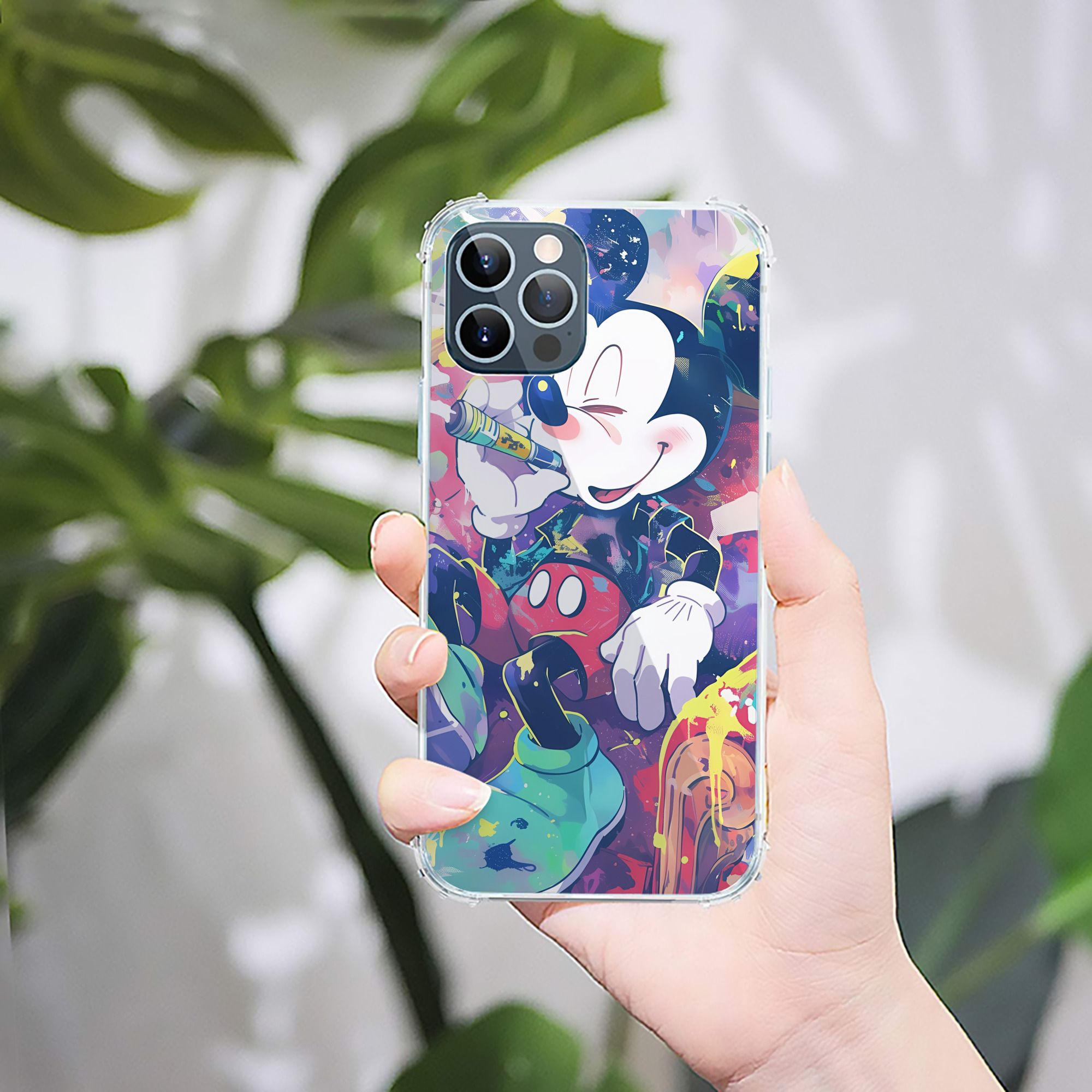 （画像用） ミッキーマウス Mickey Mouse 【iPhone 12シリーズ対応】透明スマホケース（クリアソフトケース）
